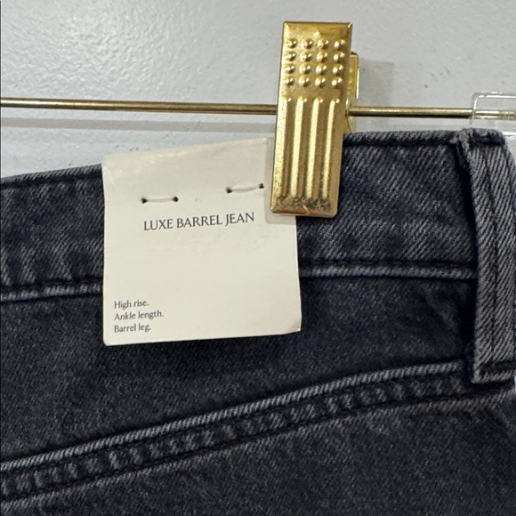 *NEW* BANANA REPUBLIC HIGH RISE LUXE BARREL JEAN WASHED BLACK 2/26 - Picture 11 of 13